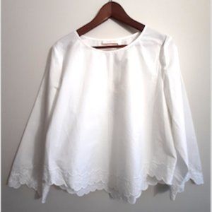 See by Chloé embroidered poplin top